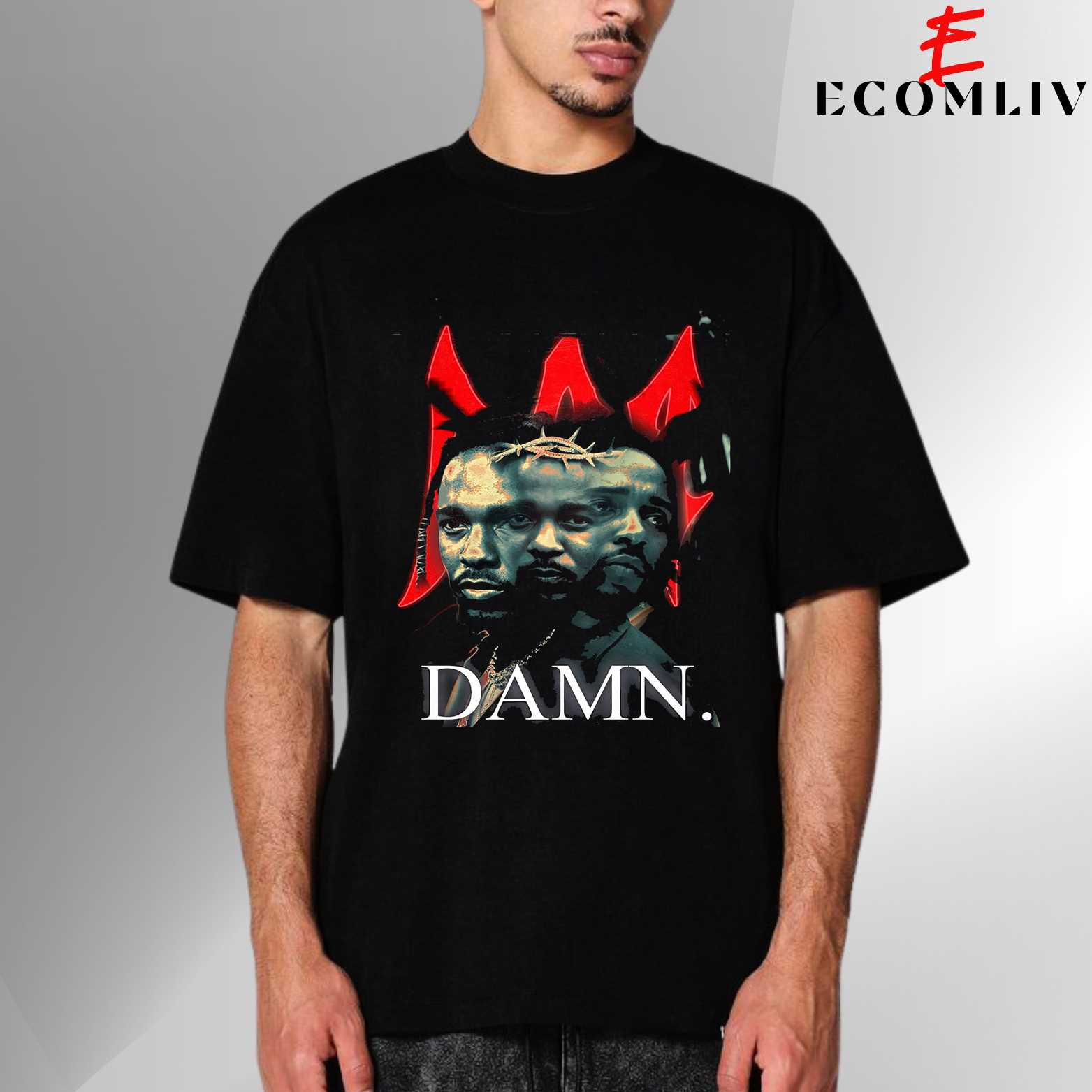 Kendrick Damn Tee, Bold Rap T Shirt Streetwear Fit T-Shirt